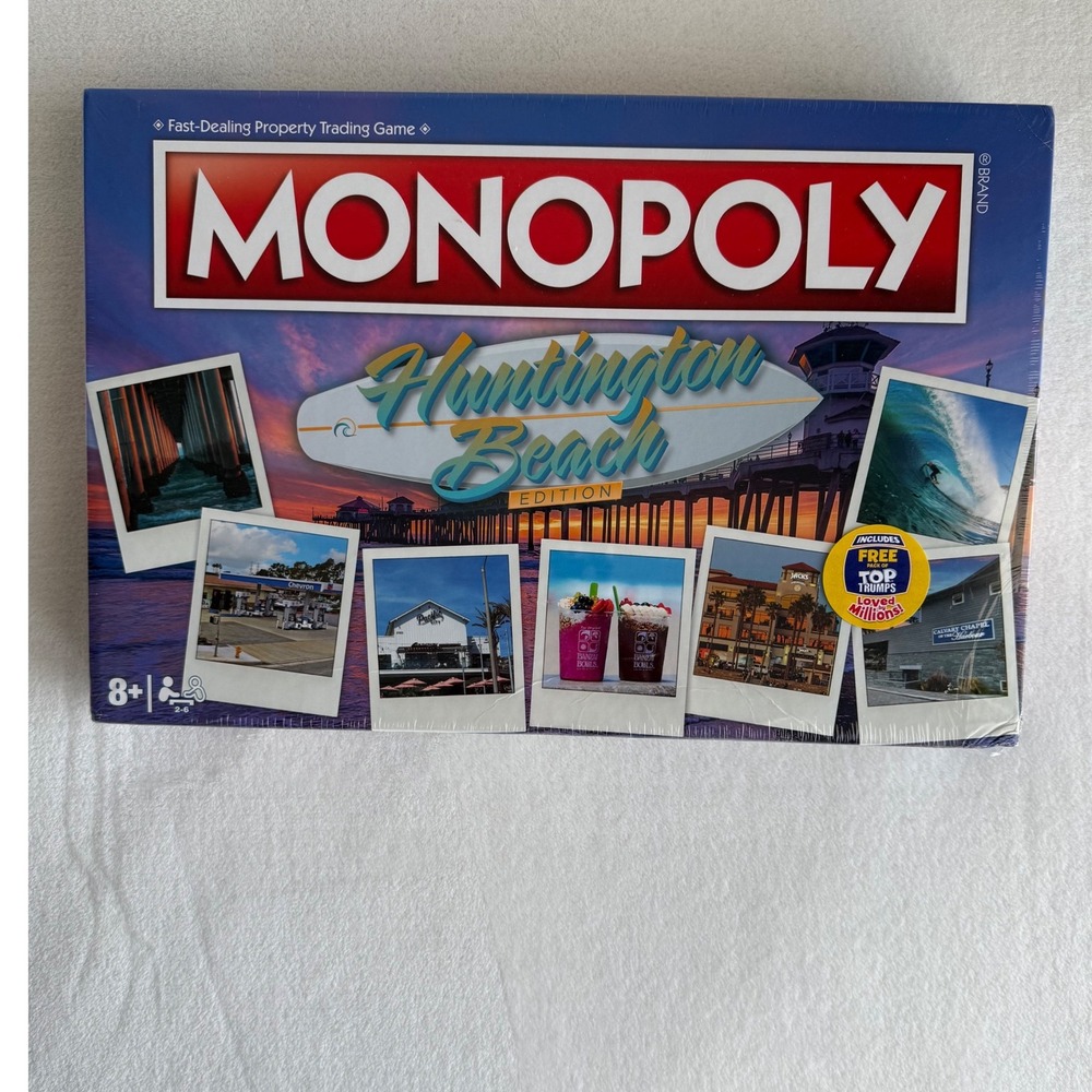 New Sealed Monopoly Huntington Beach California Board Game Hasbro‎ 2023